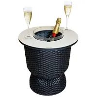 Cootab cooler table Beistelltisch mit Acryl-Kühler - Schwarz/Champagner