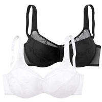 PETITE FLEUR Minimizer-BH Damen schwarz+weiß Gr.105D