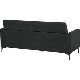 Beliani Sofa 3-Sitzer Fenes Stoff Schwarz