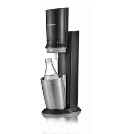 Sodastream Crystal 3.0 schwarz + 3 Glaskaraffen + Zylinder