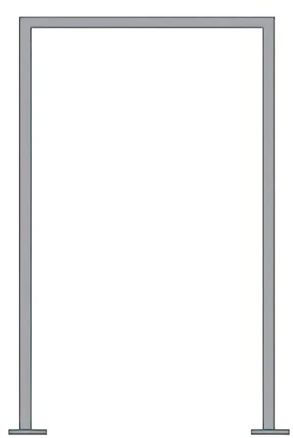 Edelstahl Torzarge Glas - Edelstahl (V2A) - 111,5 x 238 cm, 111,5 x 208 cm - aus Edelstahl (V2A)