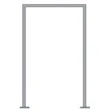 Edelstahl Torzarge Glas - Edelstahl (V2A) - 111,5 x 238 cm, 111,5 x 208 cm - aus Edelstahl (V2A)