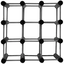 Proregal Weinregal 36 x 36 x 24 cm Grau