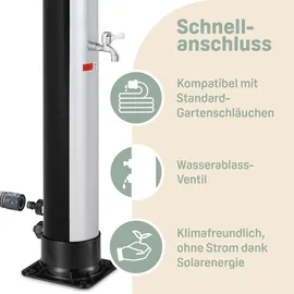 monzana Solardusche Silber/Schwarz 216 cm