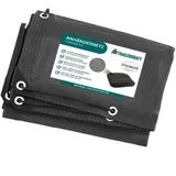 TRAILERKRAFT Anhängernetz Feinmaschig 3x5m Schwarz Abdecknetz Gummiseil Ladungssicherung Transportnetz Netz Für Anhänger