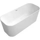 Villeroy & Boch Villeroy und Boch Finion Rechteck-Freistehwanne 177FIN7N1BCV1RW 170 x 70 cm, Wasserzulauf, Design-Ring, Schürze Colour on Demand, stone white, chrom