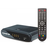 Majestic DEC 695T HD Terrestrischer DVB-T/T2 HD Digitaler Decoder mit Display und selbstlernender Universalfernbedienung, HEVC Main 10, USB-Eingang, SCART, HDMI