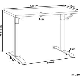 Beliani Schreibtisch Destin III Schwarz