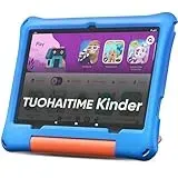 Kinder Tablet 10.1 Zoll Android 16 mit 30GB RAM+64GB ROM 2TB erweiterbar Tablet, Kindersicherung/Elternkontrolle,GPS, Face ID, Widevine L1, WiFi 6, Octa-Core Prozessor, Kids Tablet mit Eva Case (Blau)