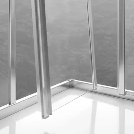 Kermi Liga Duschtür mit Schiebetür links 80 x 200 cm silber ESG klar LIG3L080201PK