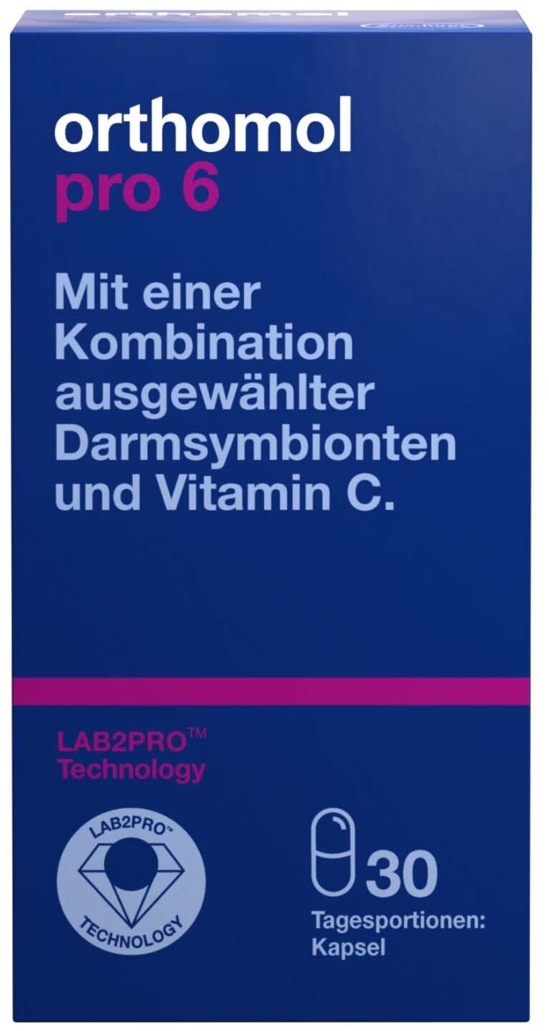 Orthomol Pro 6 - mit einer Kombination ausgewählter Darmsymbionten und Vitamin C - Kapseln