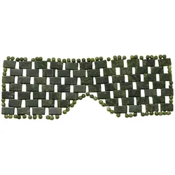 Augenbinde FIRETTI "Steinbrille Augenmaske Edelstein Beauty Entspannung, SUM/9433", grün, Augenbinden, Material-Mix, mit echter grüner Jade auch Xiuyan Jade genannt
