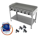 ChattenGlut Gasbräter 6-flammig 27kW Standgerät Edelstahlpfanne mit DGUV