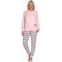 normann Frottee Schlafanzug Bündchen - 77699 in rosa | Gr.: 52/54