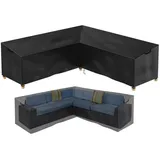 Nomiou Abdeckung V-Form 270 x 270 x 90 x 90 cm Schwarz