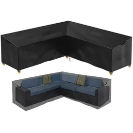 Nomiou Abdeckung V-Form 270 x 270 x 90 x 90 cm Schwarz