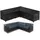Nomiou Abdeckung V-Form 270 x 270 x 90 x 90 cm Schwarz