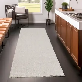 Ayyildiz Kurzflorteppich Loom Creme 80 cm x 250 cm