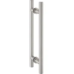 KWS Türgriff 8142 inkl. Befestigung für Glas und Holz - Edelstahl-Effekt