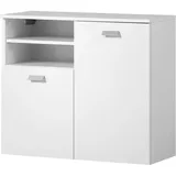 Schildmeyer Unterschrank Mona, Weiß, Metall, 5 Fächer, 80.4x70x32 cm, Made in Germany, hängend, Typenauswahl, Badezimmer, Badezimmerschränke, Bad Unterschränke