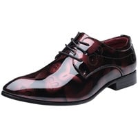 Battnot Herren Business Schuhe Derby Anzugschuhe Smoking Halbschuhe Männlichen Spitzschuhe Leder Hochzeit Brogue Schwarz Braun Lackschuhe Derbyschuhe Schuhe Klassischer Schnürschuhe Glattleder Derby - 49 EU