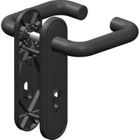 Hörmann Drückergarnitur D-110 Kurzschild schwarz 534820