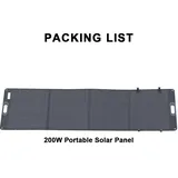 200W ETFE Solarpanel Faltbar & Tragbar, 20,5V - Camping, Boot, Wohnmobil Kit