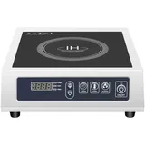 TESUGN Induktionskochplatte, Professional Induktionskochplatte 1 Platte 3500W Gewerblicher Induktionsherd mit 11 Leistungsstufen & 24-Stunden Timer, Edelstahl Einzelinduktionskochfeld