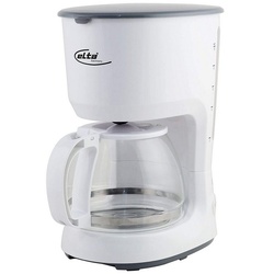Elta Filterkaffeemaschine KM-1000.2, Permanentfilter, 12 Tassen Glaskanne Filter Kaffee Maschine weiss 750W weiß