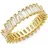 FIRETTI Fingerring Schmuck, Geschenk, Silberring gelbgoldfarben vergoldet, mit Zirkonia (synth) gelb|goldfarben 54