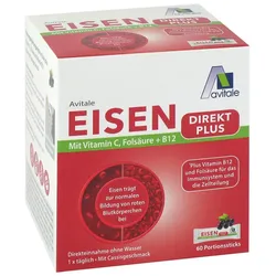 Eisen Direkt plus Vitamin C+Folsäure+B12 60 St