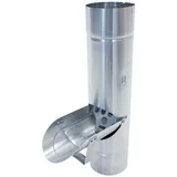 Zambelli Regenwasserklappe Ø 87 mm silber mit Sieb