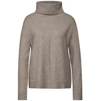 STREET ONE Damen A302786 Rollkragen Sweater, Mocha Beige Mel.,