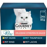 GOURMET Perle Erlesene Streifen in Sauce Sorten Mix 24x85 g