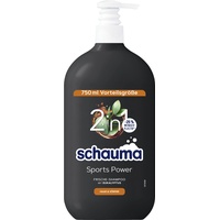 Schwarzkopf Schauma 2in1 Frische-Shampoo Sports Power (750 ml), Haarshampoo mit belebender Formel für Haar & Körper, Shampoo & Duschgel kräftigt das Haar und verleiht einen Frische-Kick