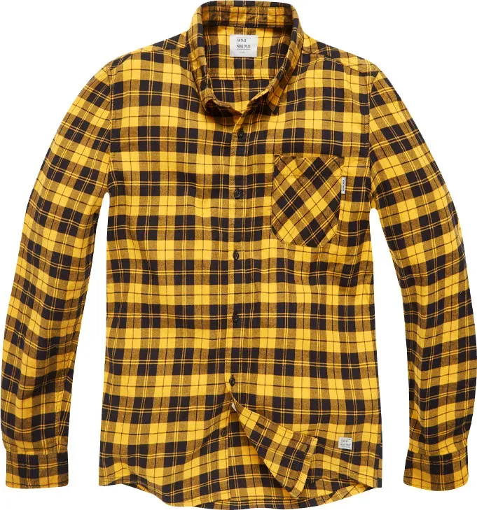 Vintage Industries Riley, chemise - Jaune/Noir - S