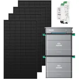 Kraftmax SolarFlow Hyper 2000 Balkonkraftwerk mit Speicher (3840Wh), 4×445W Trina Solarpanels, 4 MPPTs (1800W), auf 7,68 kWh erweiterbar, Plug&Play inkl. Shelly Pro 3EM (ohne Kabel für Panels)