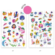 Djeco Kindertattoo DJ09617 Tattoos: Regenbogen,
