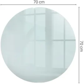 Tulup Tischplatte rund Ø 70 cm Glas transparent