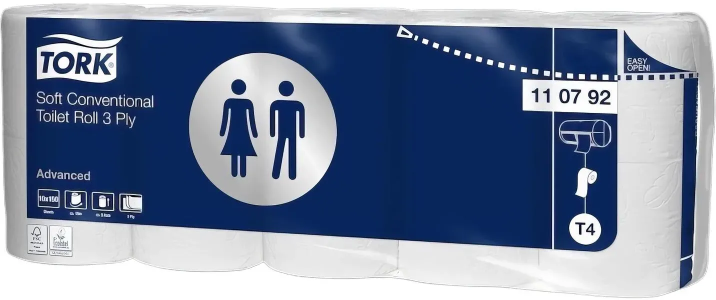 Advanced Toilettenpapier Recycling 3-lagig 10x12,9 cm, 70 Rollen je 150 Blatt