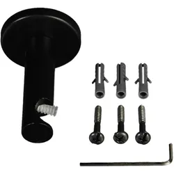Gardinenstangenhalter LIEDECO, schwarz, Ø:16cm, Gardinenstangenhalterungen, für Gardinenstangen Ø 16 mm