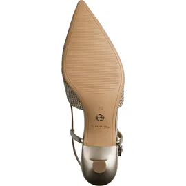 TAMARIS Damen Sling Pump mit Stilettoabsatz, grau, 39 EU