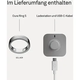 Oura Ring 5 Größe 12 Silver