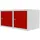 Proregal Mega Deal 2x Schließfachwürfel Blocky mit Zylinderschloss | 2 Schlüssel 40x40x40cm Lichtgrau/Rot