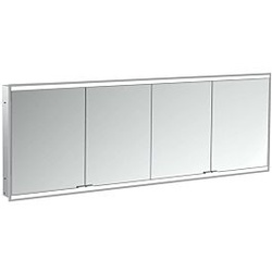 Emco prime Unterputz-Lichtspiegelschrank 949713567 2000x730mm, 4-türig, schwarz/spiegel