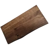 DM-Handel Waschtischplatte Eiche Holzplatte massiv (von 40 cm bis 120 cm Breit Waschtisch, Naturkant Waschbecken, Waschbeckenplatte Palisander), sehr Massiv 4 cm braun 70 cm x 4 cm x 50 cm
