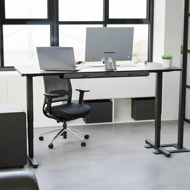 Yaasa Schreibtisch Desk Pro 200 x 80 cm Dunkelgrau/Schwarz
