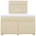 vidaXL Boxspringbett mit Matratze Creme 120x200 cm Stoff