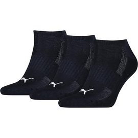 Puma Unisex Sneaker-Socken, Vorteilspack - Cushioned, Frottee-Sohle, Logo, einfarbig Blau 35-38 Pack