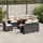 vidaXL Garten-Sofagarnitur 9-tlg. Loungeset schwarz
